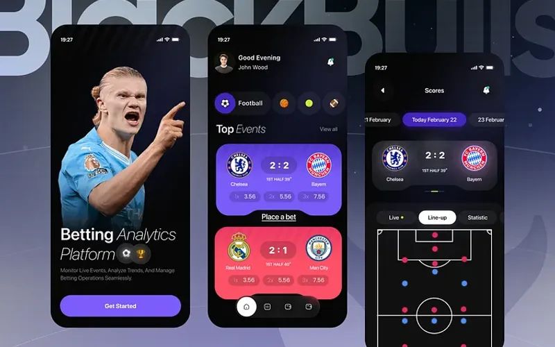 Mobile betting application interface and live wager placement