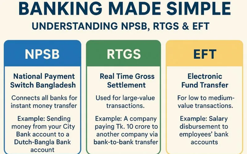 Bangladesh banking network comparison: NPSB instant transfer versus BEFTN