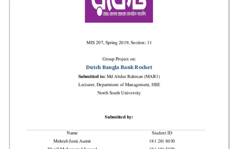 Rocket wallet transaction slip with 12-digit mobile account verification