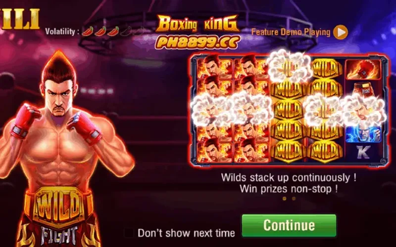 Boxing King combo hit multiplier meter and free spin feature