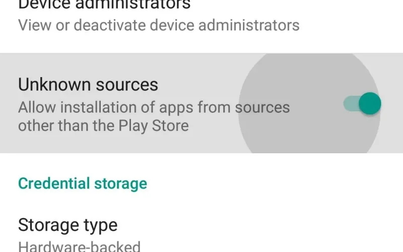 Android security settings: allowing unknown sources for verified APK installation