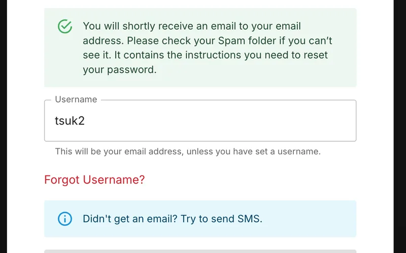 SMS OTP verification steps for restoring locked player account access